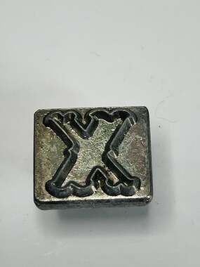 Leather Stamp X Tandy Craftool Alphabet Single Replacement Letter Size 1 Inch